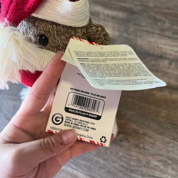 Monkey Town Christmas sock monkey - Picture 11 of 13